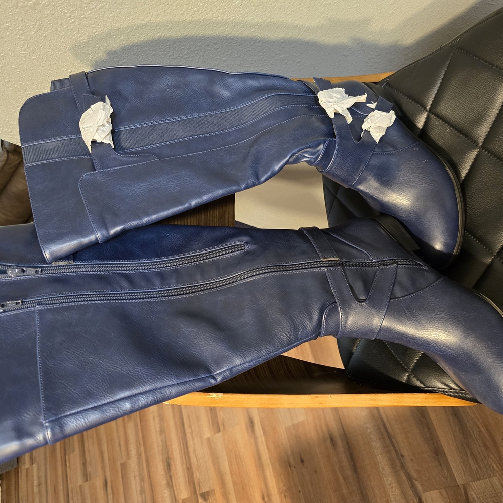 Women's Blue Knee Boots 9w